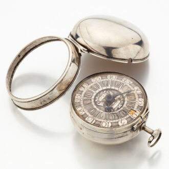 Dutch verge with date and silver champleve dial Circa 1720