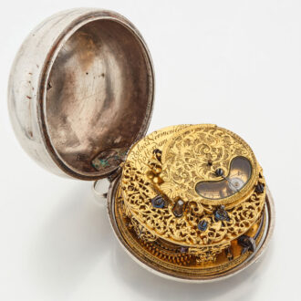Dutch verge with date and silver champleve dial Circa 1720