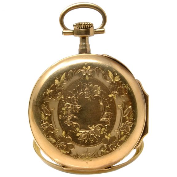 French 18K yellow gold open faced pocket watch Circa 1900 French 18K yellow gold open faced pocket watch Circa 1900