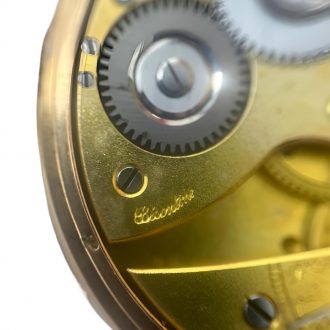 French 18K yellow gold open faced pocket watch Circa 1900