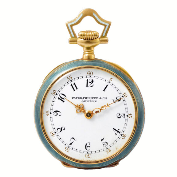 Swiss yellow gold, platinum, art nouveau styled watch Circa 1912 Swiss yellow gold, platinum, art nouveau styled watch Circa 1912