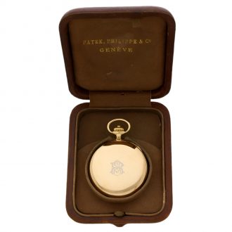 Swiss 18K yellow gold chronograph pocket watch Circa 1913