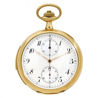 Swiss gold repeating watch with chronograph Circa 1900