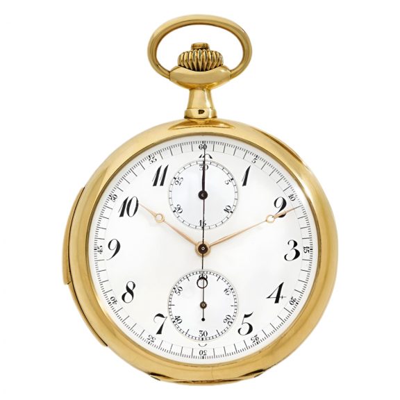 Swiss gold repeating watch with chronograph Circa 1900