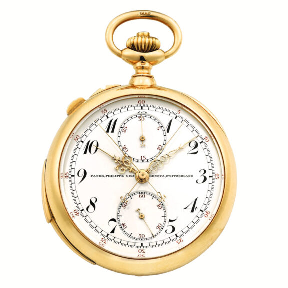 Swiss gold minute repeating split seconds chronograph Circa 1914