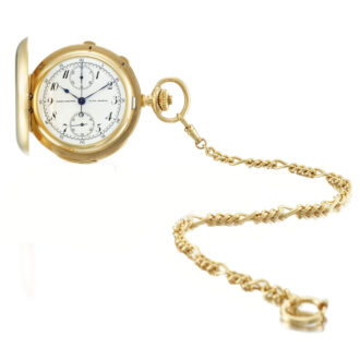 Swiss gold minute repeating split second chronograph Circa 1909