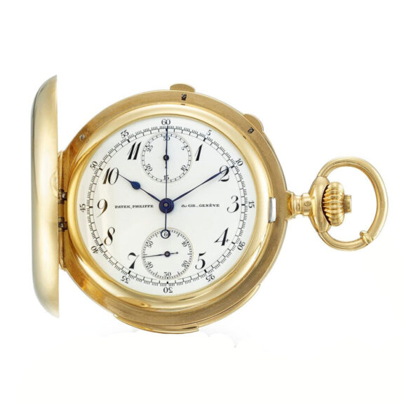 Swiss gold minute repeating split second chronograph Circa 1909Swiss gold minute repeating split second chronograph Circa 1909