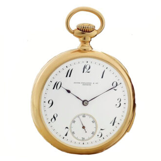 Swiss fine gold open faced quarter repeating watch Circa 1882 Swiss fine gold open faced quarter repeating watch Circa 1882