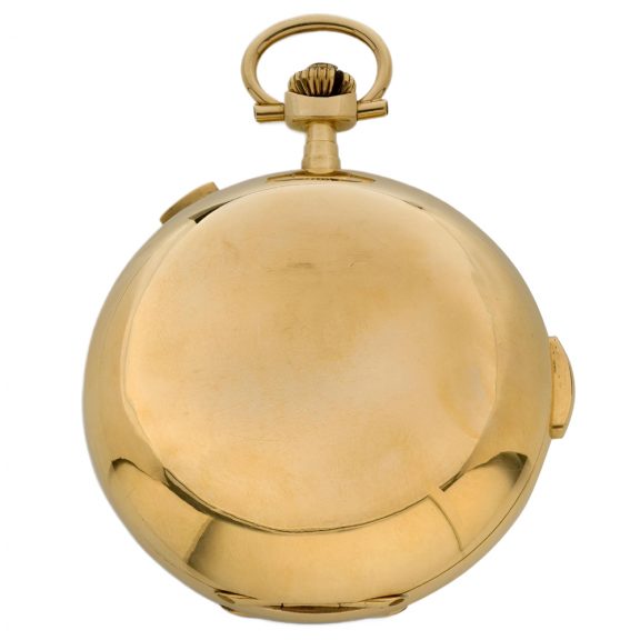 Swiss gold repeating calendar chronograph watch Circa 1900 Swiss gold repeating calendar chronograph watch Circa 1900