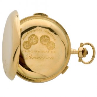 Swiss gold repeating calendar chronograph watch Circa 1900