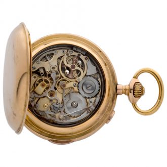 Swiss 18K gold quarter repeating chronograph Circa 1900