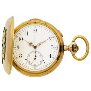 Swiss 18K gold quarter repeating chronograph Circa 1900