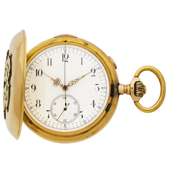 Swiss 18K gold quarter repeating chronograph Circa 1900