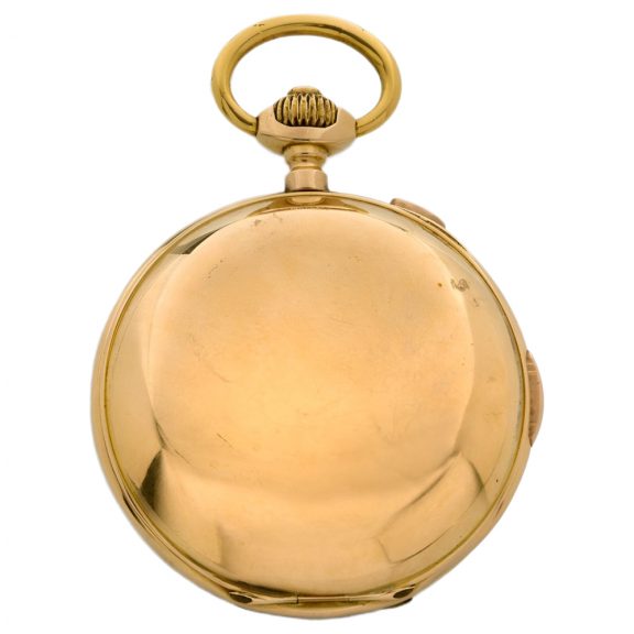 Swiss 18K gold quarter repeating chronograph Circa 1900 Swiss 18K gold quarter repeating chronograph Circa 1900