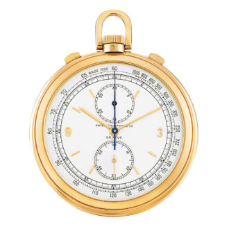 Swiss fine and rare pink gold chronograph watch Circa 1944