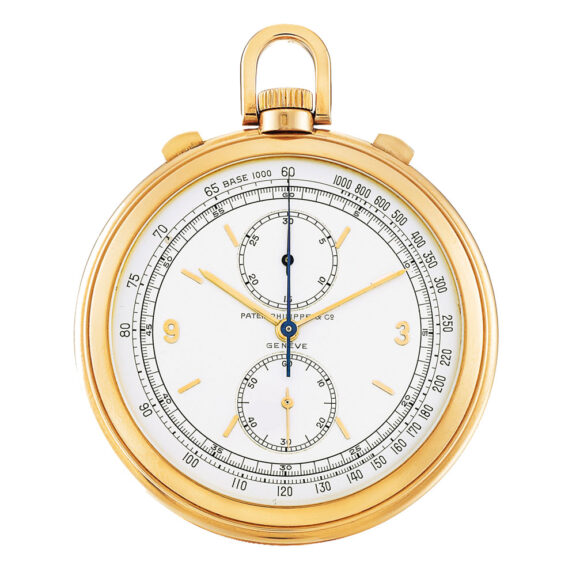 Swiss fine and rare pink gold chronograph watch Circa 1944