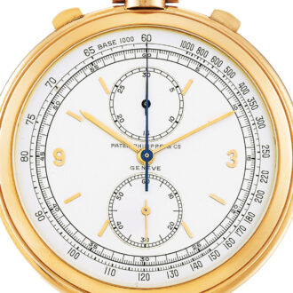 Swiss fine and rare pink gold chronograph watch Circa 1944