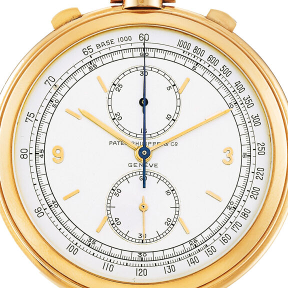 Swiss fine and rare pink gold chronograph watch Circa 1944 Swiss fine and rare pink gold chronograph watch Circa 1944