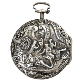 Austrian important repeating silver coach clock Circa 1740
