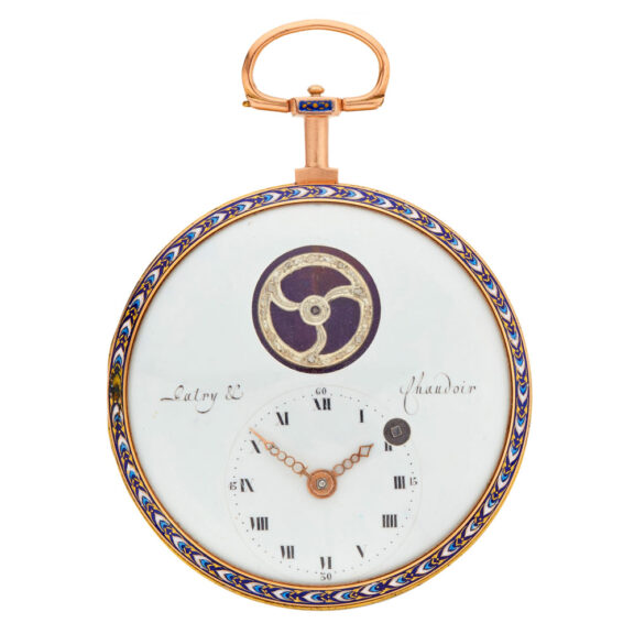 Exceptionally Swiss gold and enamel Rococo watch Circa 1780 Exceptionally Swiss gold and enamel Rococo watch Circa 1780