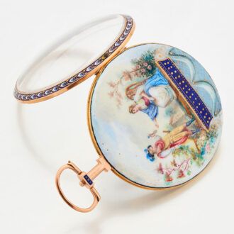 Exceptionally Swiss gold and enamel Rococo watch Circa 1780 Exceptionally Swiss gold and enamel Rococo watch Circa 1780