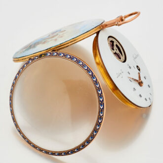 Exceptionally Swiss gold and enamel Rococo watch Circa 1780 Exceptionally Swiss gold and enamel Rococo watch Circa 1780