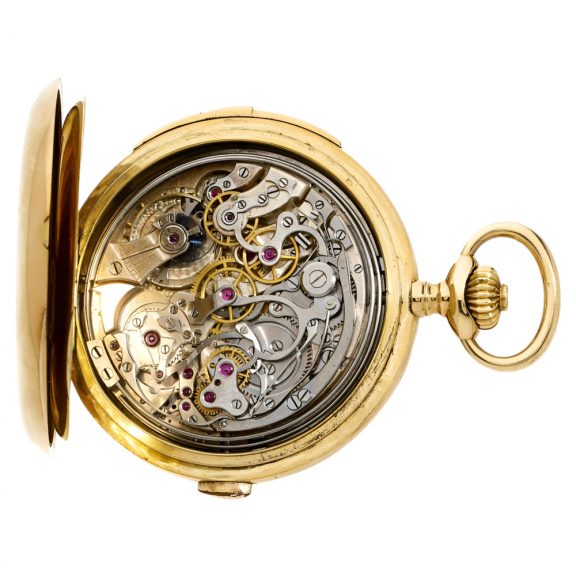 Swiss 18K gold minute repeating chronograph Circa 1900 Swiss 18K gold minute repeating chronograph Circa 1900