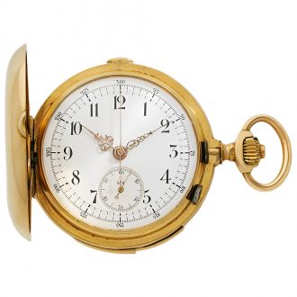 Swiss 18K gold minute repeating chronograph Circa 1900