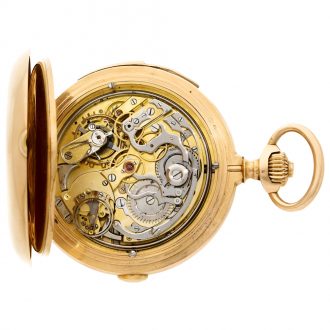Swiss 18K gold minute repeating chronograph Circa 1900