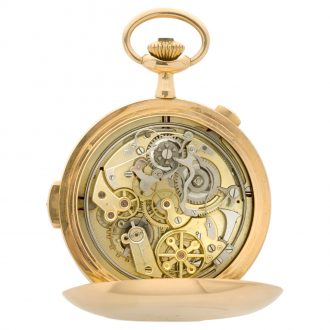 Swiss 18K gold minute repeating chronograph Circa 1900 Swiss 18K gold minute repeating chronograph Circa 1900