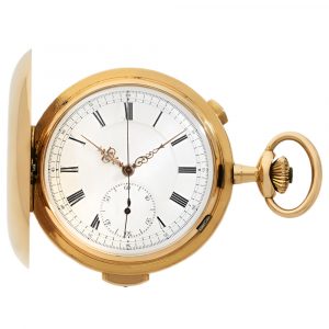 Swiss 18K gold minute repeating chronograph Circa 1900
