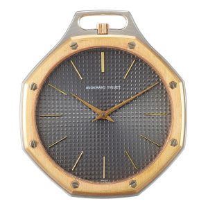 Swiss rare gold and stainless steel octagonal watch Circa 1980