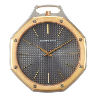 Swiss rare gold and stainless steel octagonal watch Circa 1980