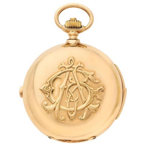Swiss gold complicated repeating chronograph watch Circa 1896 Swiss gold complicated repeating chronograph watch Circa 1896