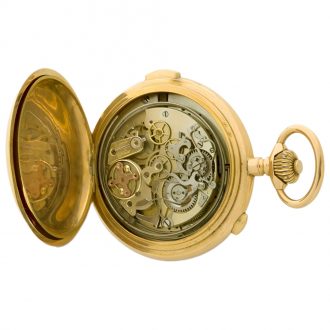 Swiss 18K gold minute repeating chronograph Circa 1900 Swiss 18K gold minute repeating chronograph Circa 1900