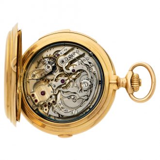 Swiss gold complicated repeating chronograph watch Circa 1900 Swiss gold complicated repeating chronograph watch Circa 1900