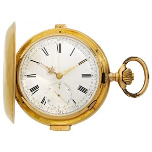 Swiss 18K gold minute repeating chronograph Circa 1900