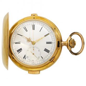 Swiss 18K gold minute repeating chronograph Circa 1900