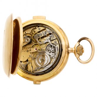 Swiss 18K gold minute repeating chronograph Circa 1900