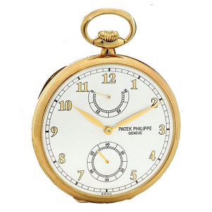 Swiss gold watch with power reserve indication Circa 1990