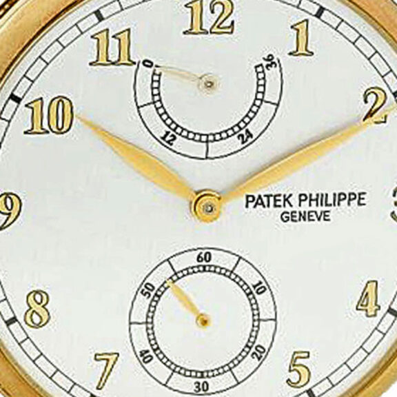 Swiss gold watch with power reserve indication Circa 1990 Swiss gold watch with power reserve indication Circa 1990