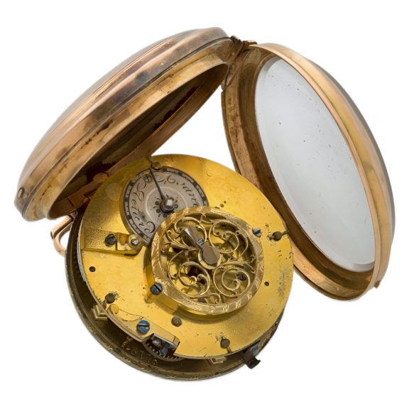 Swiss 18K yellow gold open faced pocket watch Circa 1800 Swiss 18K yellow gold open faced pocket watch Circa 1800