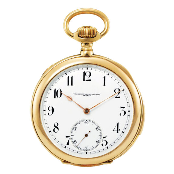 Swiss gold open faced quarter repeating watch Circa 1900