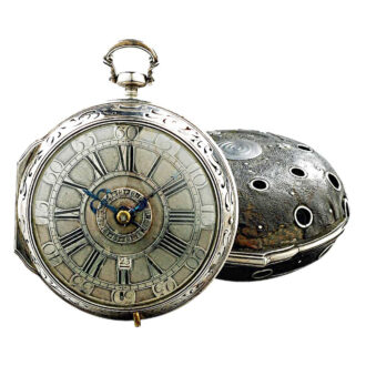 German coach clock with repeater, alarm and date Circa 1750
