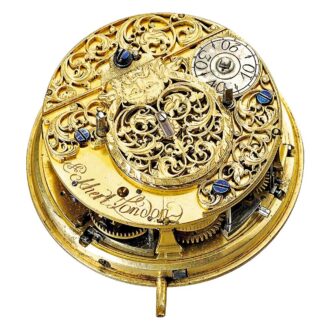German coach clock with repeater, alarm and date Circa 1750