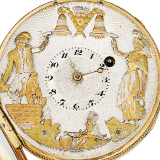 French gold quarter repeater with jacquemarts Circa 1815