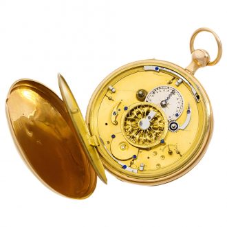 French 18K gold quarter repeating pocket watch Circa 1800