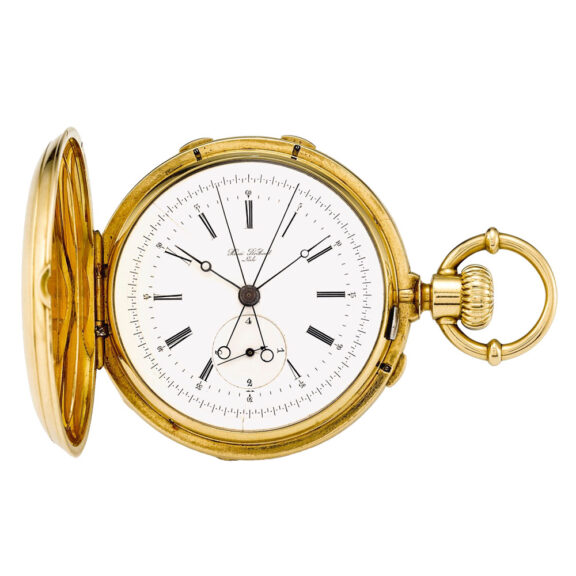 Swiss gold two train split seconds chronograph Circa 1890