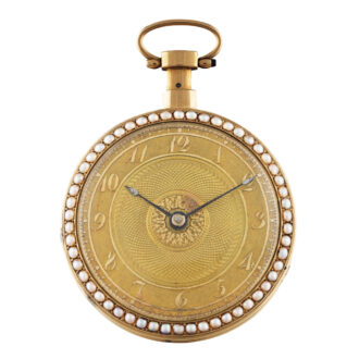 Swiss gold and enamel quarter repeating watch Circa 1810