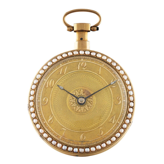 Swiss gold and enamel quarter repeating watch Circa 1810 Swiss gold and enamel quarter repeating watch Circa 1810